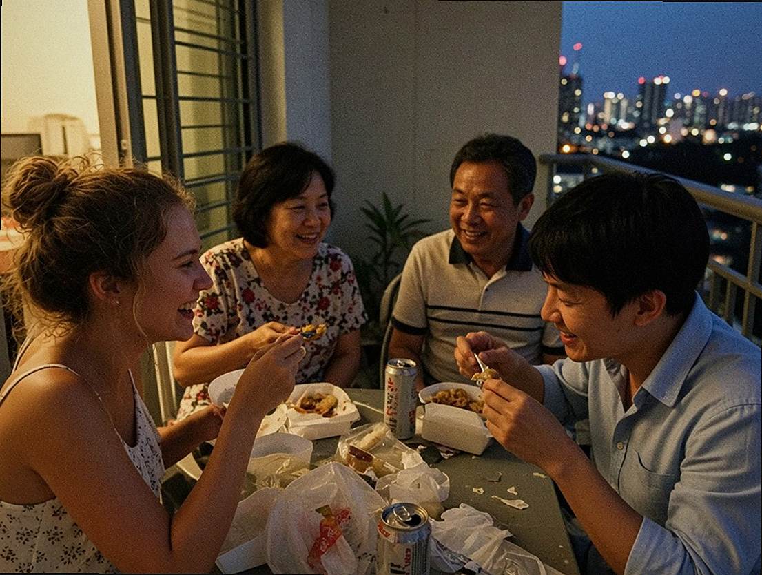 When family finally made it to Singapore